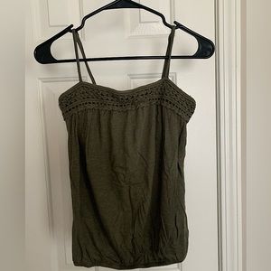 Olive green tank top
